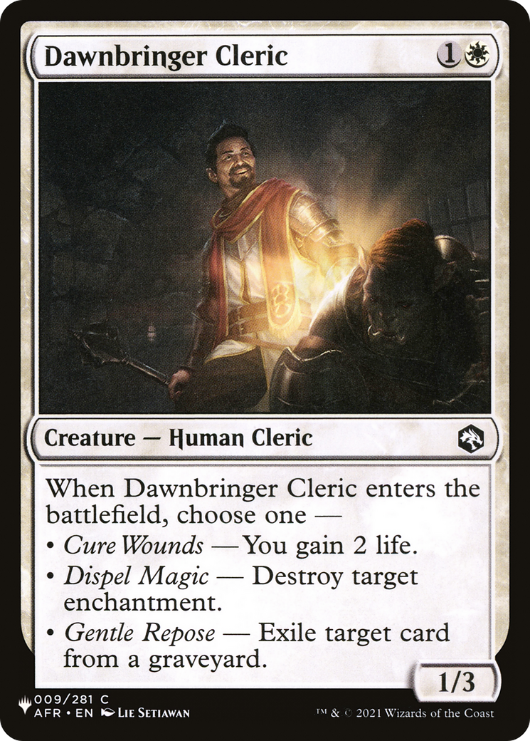 Dawnbringer Cleric (LIST-AFR-9)  - The List