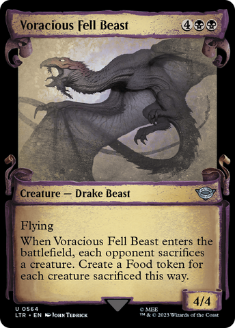 Voracious Fell Beast (Showcase Scrolls) (LTR-564)  Foil - The Lord of the Rings: Tales of Middle-earth: (Showcase)