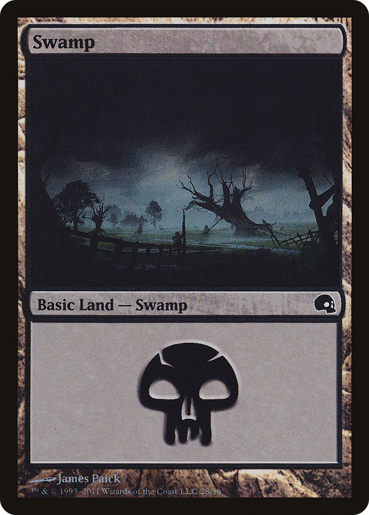 Swamp (28) (GRV-028)  Foil - Premium Deck Series: Graveborn
