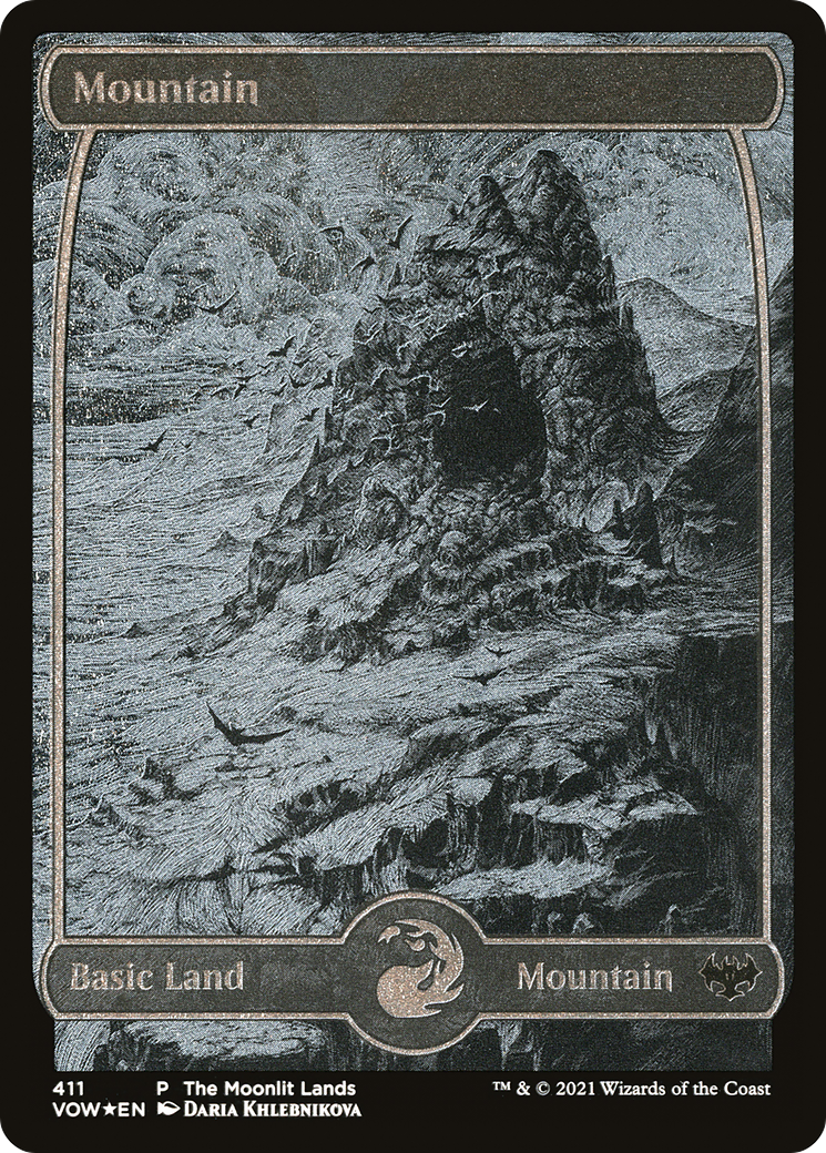 Mountain (VOW-411)  Etched Foil - Innistrad: Crimson Vow
