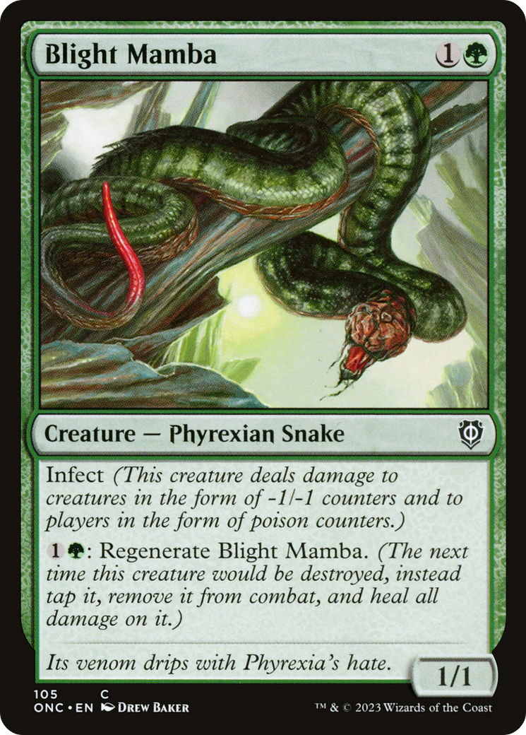 Blight Mamba (ONC-105)  - Phyrexia: All Will Be One Commander