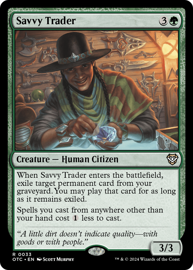 Savvy Trader (OTC-033)  - Outlaws of Thunder Junction Commander