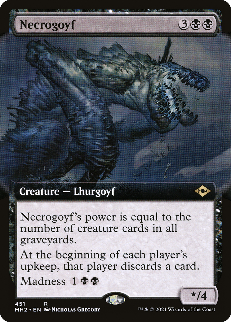 Necrogoyf (Extended Art) (MH2-451)  - Modern Horizons 2: (Extended Art)