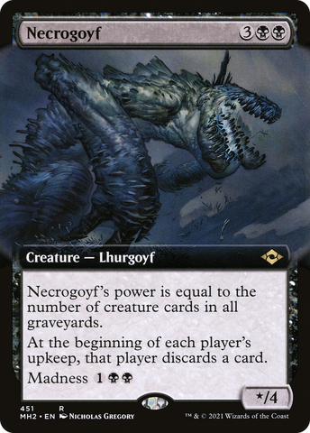 Necrogoyf (Extended Art) (MH2-451)  - Modern Horizons 2: (Extended Art)