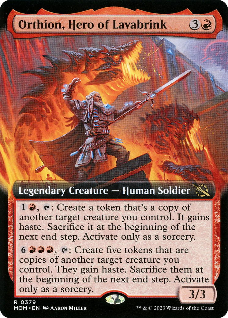 Orthion, Hero of Lavabrink (Extended Art) (MOM-379)  - March of the Machine: (Extended Art)