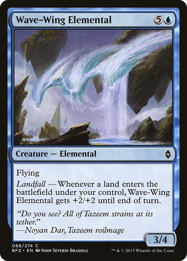 Wave-Wing Elemental (BFZ-088)  Foil - Battle for Zendikar