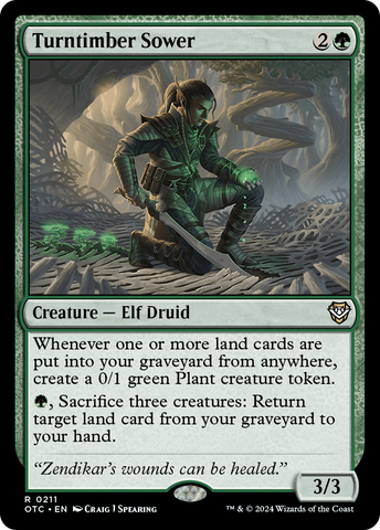 Turntimber Sower (OTC-211)  - Outlaws of Thunder Junction Commander