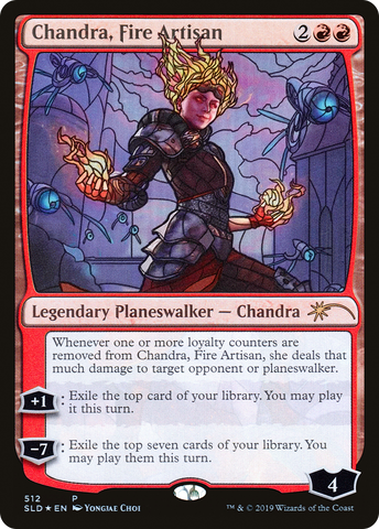 Chandra, Fire Artisan (Stained Glass) (SLD-512)  Foil - Secret Lair Drop