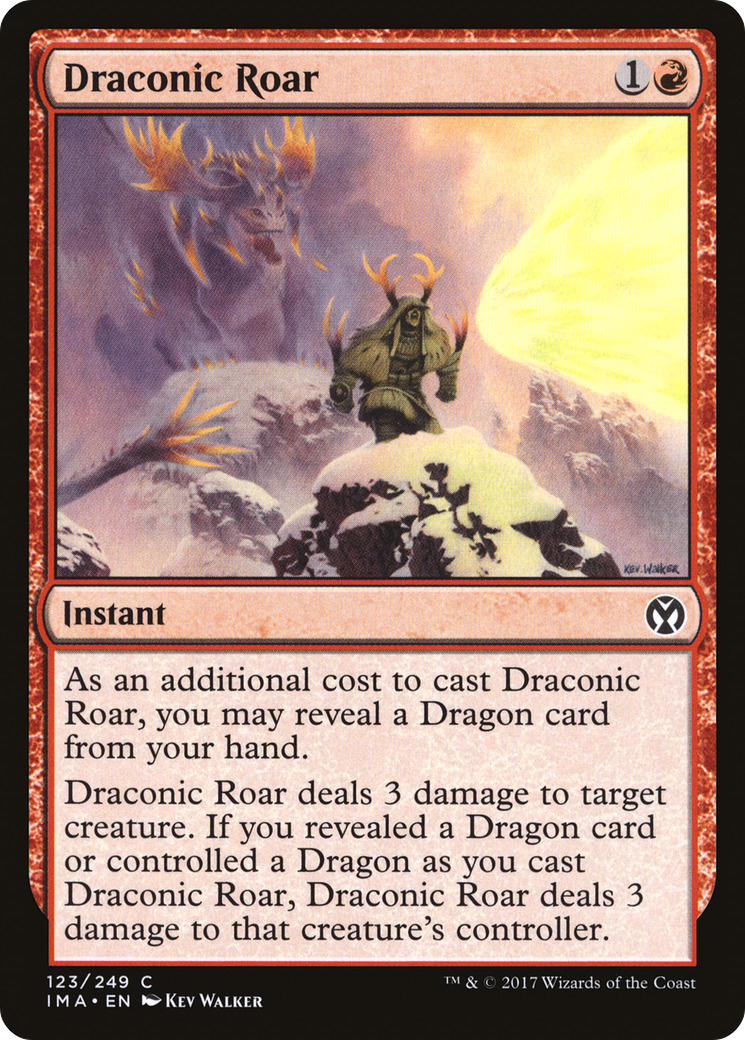 Draconic Roar (IMA-123)  Foil - Iconic Masters
