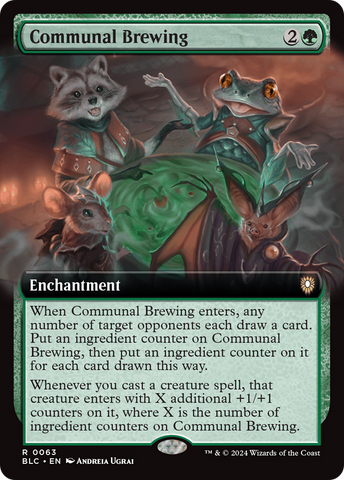 Communal Brewing (Extended Art) (BLC-063)  - Bloomburrow Commander