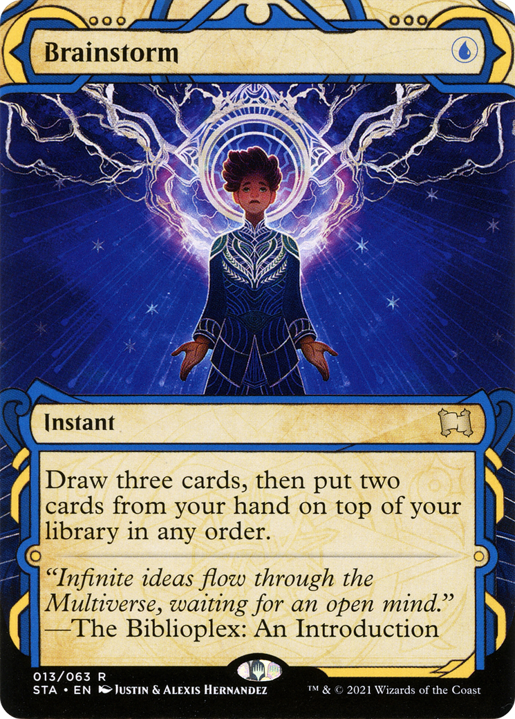 Brainstorm (STA-013)  Foil - Strixhaven Mystical Archive: (Showcase) (Borderless)