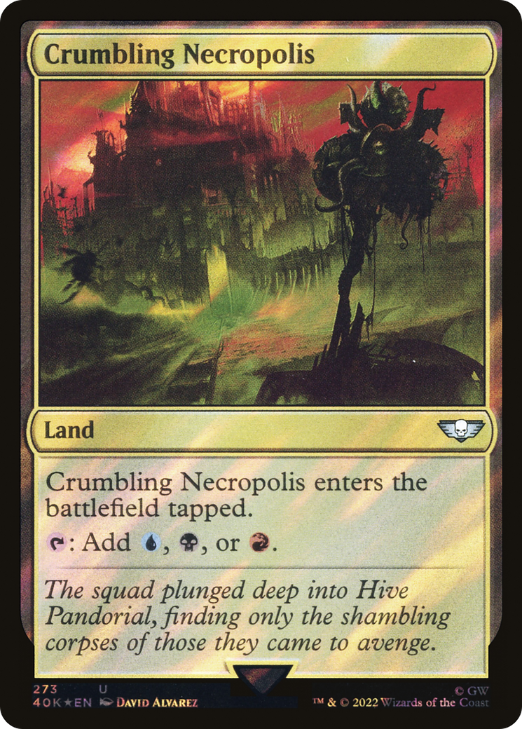 Crumbling Necropolis (Surge Foil) (40K-273)  Foil - Warhammer 40,000 Commander