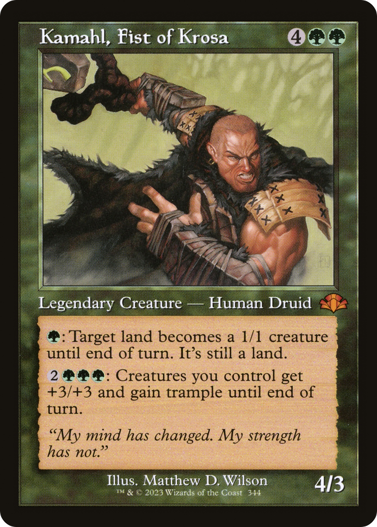 Kamahl, Fist of Krosa (Retro Frame) (DMR-344)  Foil - Dominaria Remastered
