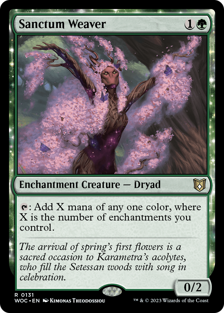 Sanctum Weaver (WOC-131)  - Wilds of Eldraine Commander: (enchantment)