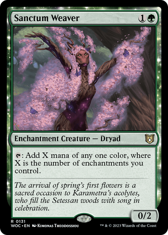 Sanctum Weaver (WOC-131)  - Wilds of Eldraine Commander: (enchantment)