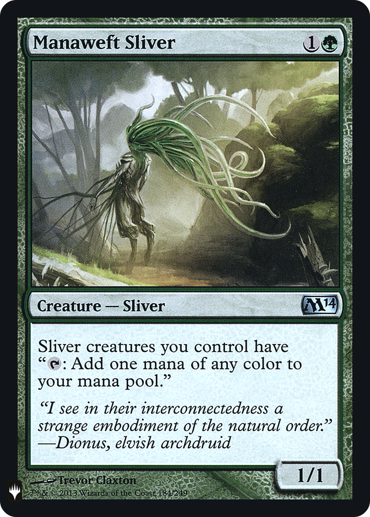 Manaweft Sliver (M14) (LIST-184)  Foil - The List