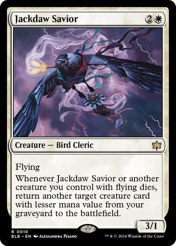 Jackdaw Savior (BLB-018) - Bloomburrow Foil