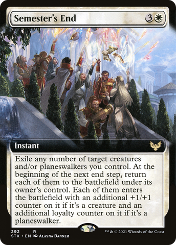Semester's End (Extended Art) (STX-292)  Foil - Strixhaven: School of Mages: (Extended Art)