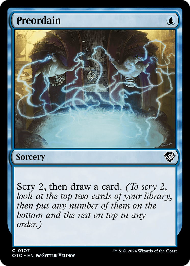Preordain (OTC-107)  - Outlaws of Thunder Junction Commander
