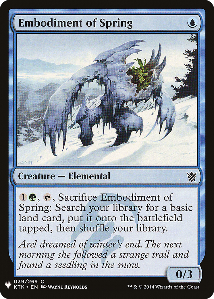 Embodiment of Spring (LIST-KTK-39)  - The List