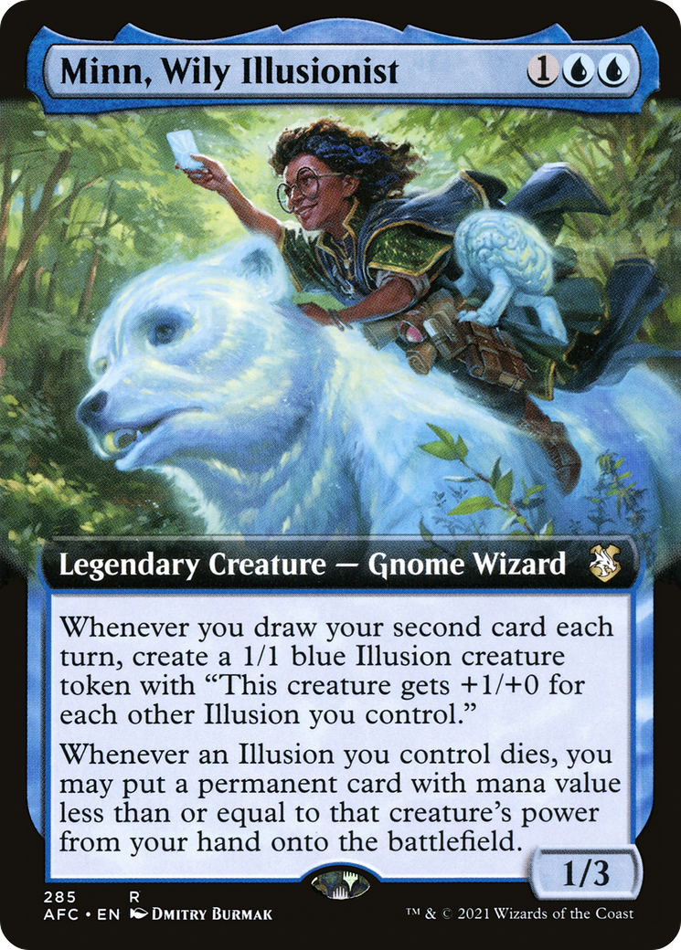 Minn, Wily Illusionist (Extended Art) (AFC-285) - Adventures in the Forgotten Realms Commander