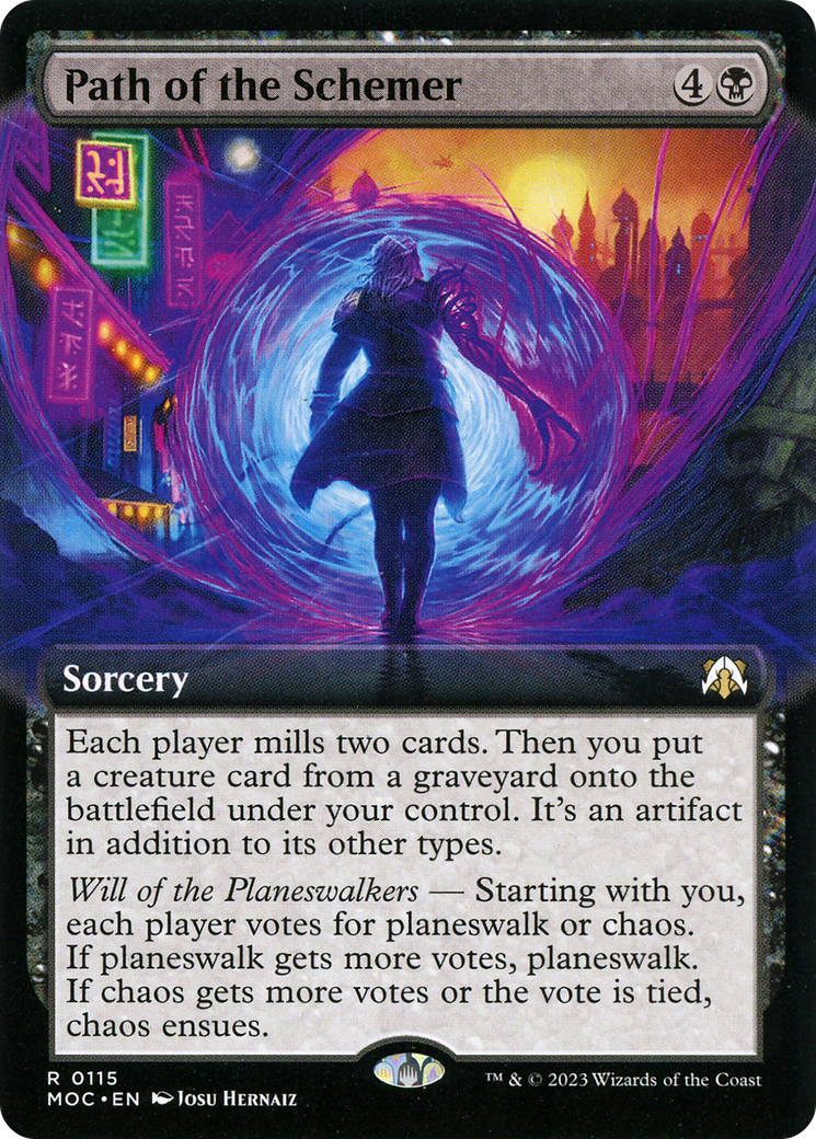 Path of the Schemer (Extended Art) (MOC-115)  - March of the Machine Commander: (Extended Art)