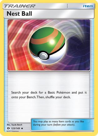 Nest Ball 123/149  SM Base Set - Uncommon