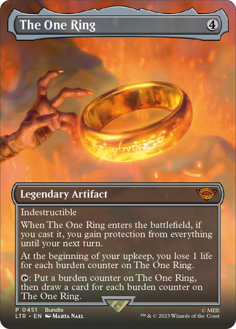 The One Ring (Borderless) (LTR Bundle) (UMP-451)  Foil - The Lord of the Rings: Tales of Middle-earth
