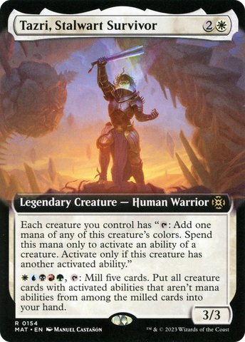 Tazri, Stalwart Survivor (Extended Art) (MAT-154)  - March of the Machine: The Aftermath: (Extended Art)
