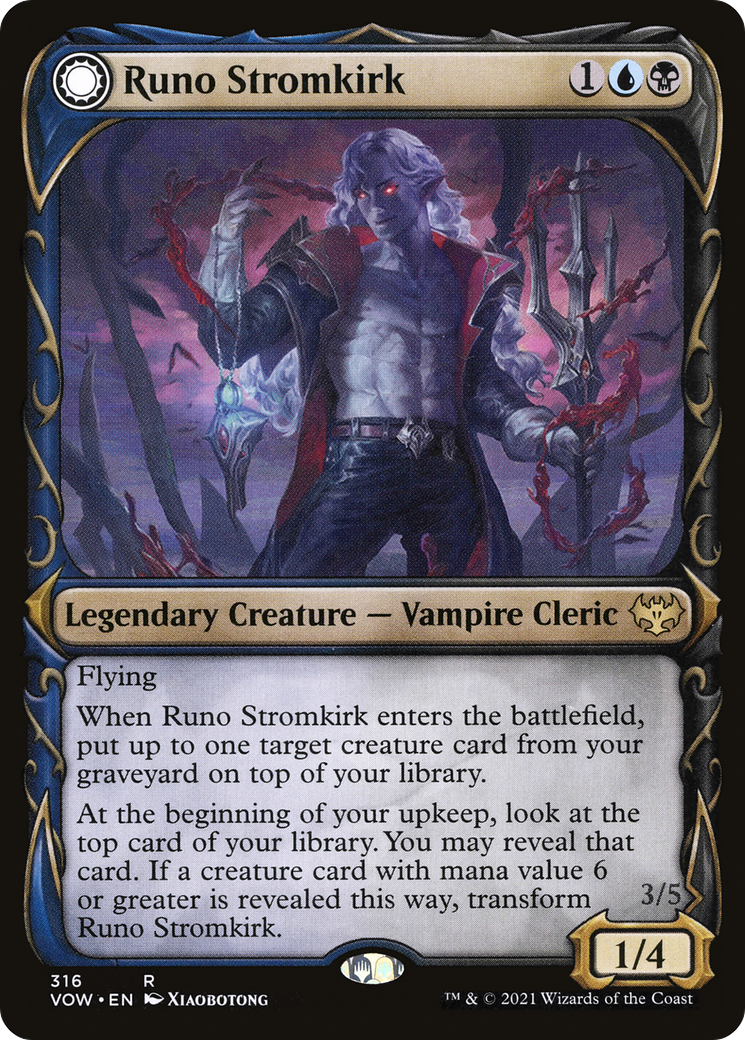 Runo Stromkirk (Showcase) (316) (VOW-316)  Foil - Innistrad: Crimson Vow: (Showcase, Double Faced Transform)