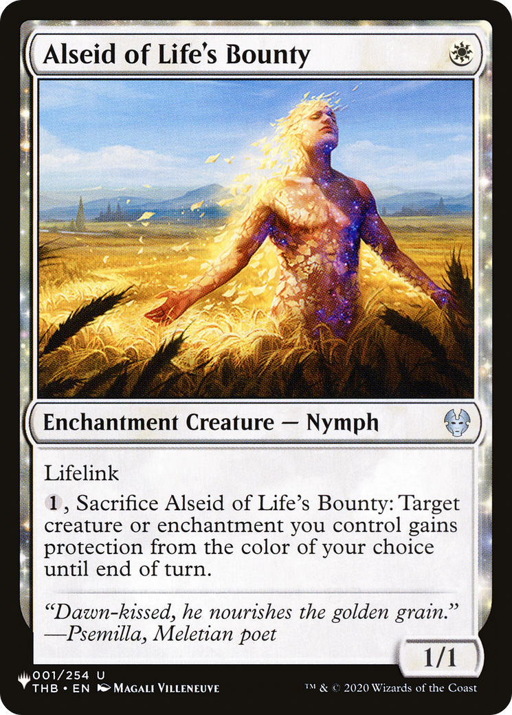 Alseid of Life's Bounty (LIST-THB-1)  - The List: (enchantment)