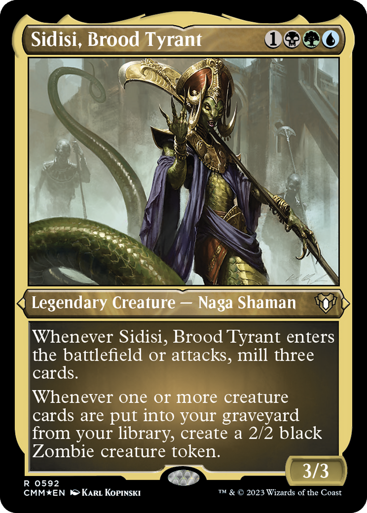 Sidisi, Brood Tyrant (CMM-592)  Etched Foil - Commander Masters