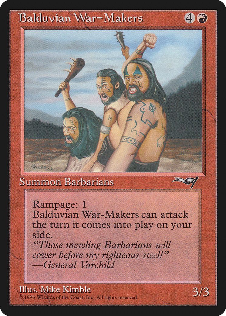 Balduvian War-Makers (Gen. Varchild Flavor) (ALL-098)  - Alliances