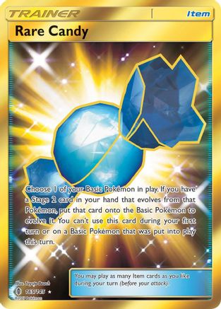 Rare Candy (Secret) 165  - Holofoil SM  Guardians Rising - Secret Rare