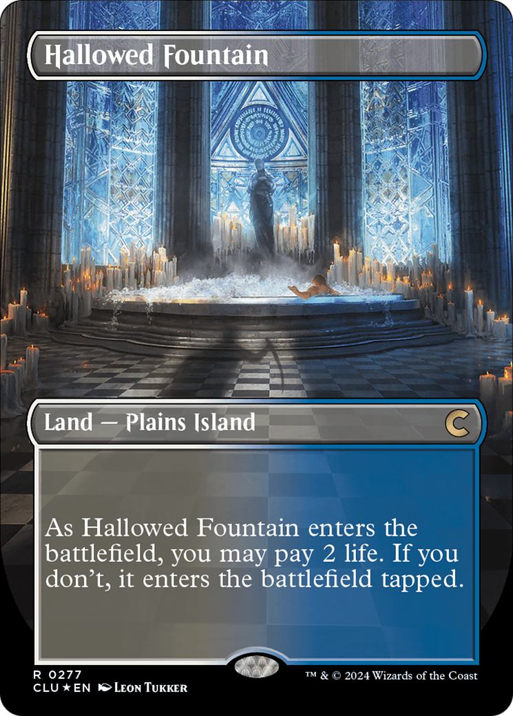Hallowed Fountain (Borderless) (CLU-277)  Foil - Ravnica: Clue Edition