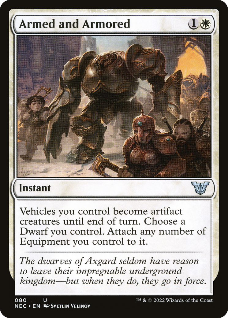 Armed and Armored (NEC-080)  - Neon Dynasty Commander