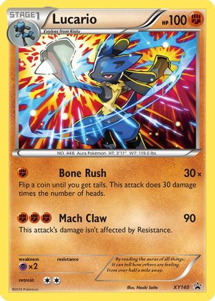 Lucario XY140  - Holofoil XY Promos - Promo
