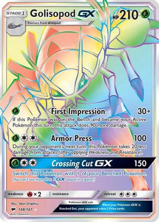 Golisopod GX (Secret) 148  - Holofoil SM  Burning Shadows - Secret Rare