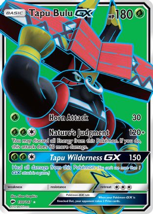 Tapu Bulu GX (Full Art) 130/147  - Holofoil SM  Burning Shadows - Ultra Rare