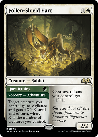 Pollen-Shield Hare (WOE-233)  - Wilds of Eldraine