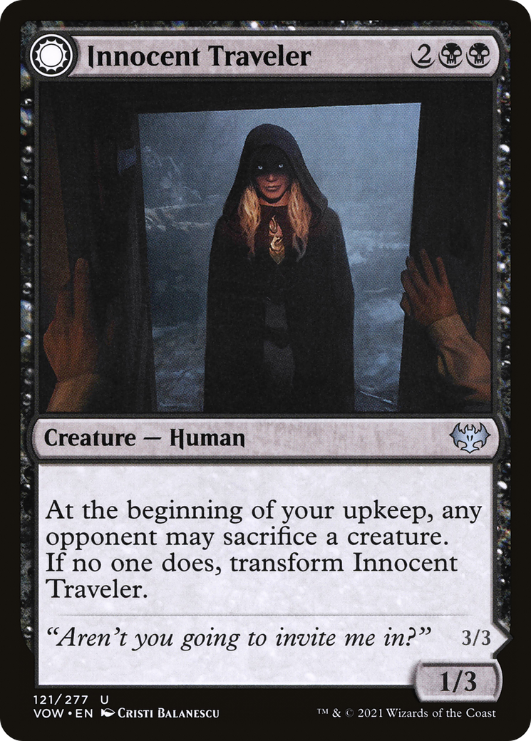 Innocent Traveler (VOW-121)  - Innistrad: Crimson Vow: (Double Faced Transform)
