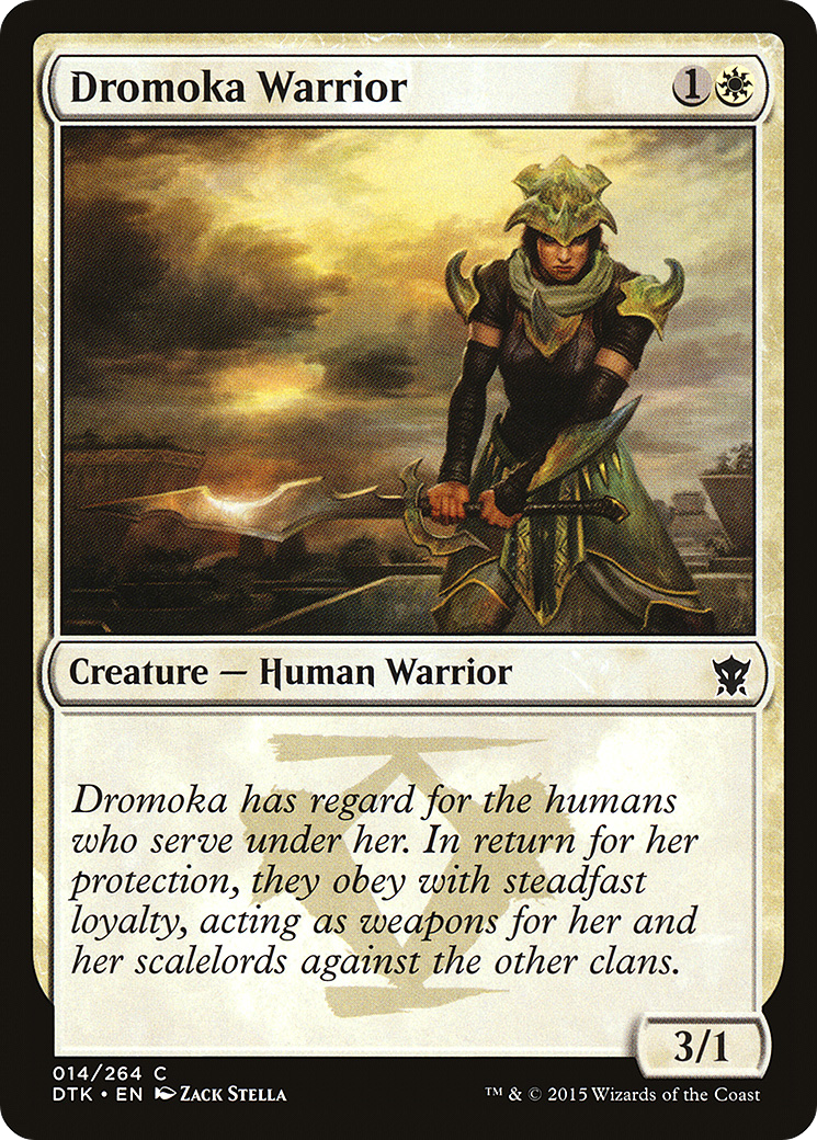 Dromoka Warrior (DTK-014)  - Dragons of Tarkir