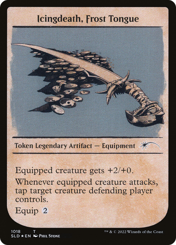 Icingdeath, Frost Tongue Token (Showcase) (SLD-1018)  Foil - Secret Lair Drop: (Showcase)