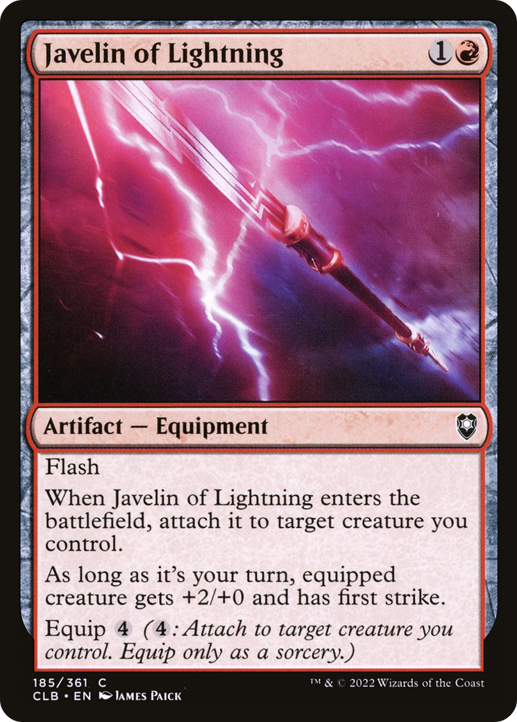 Javelin of Lightning (CLB-185)  Foil - Commander Legends: Battle for Baldur's Gate