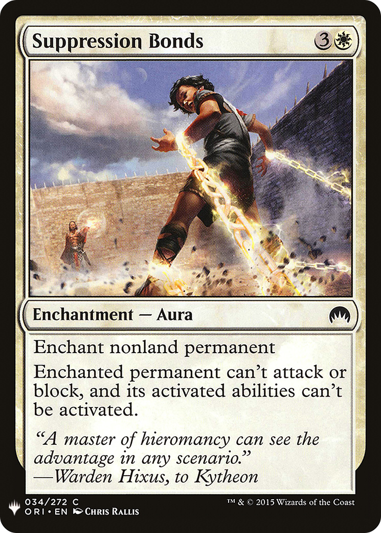 Suppression Bonds (LIST-ORI-34)  - The List