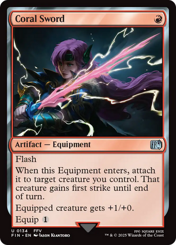 Coral Sword (FIN-134) - FINAL FANTASY Foil