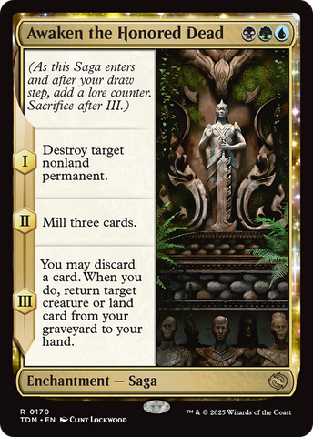 Awaken the Honored Dead (TDM-170) - Tarkir: Dragonstorm: (enchantment) Foil