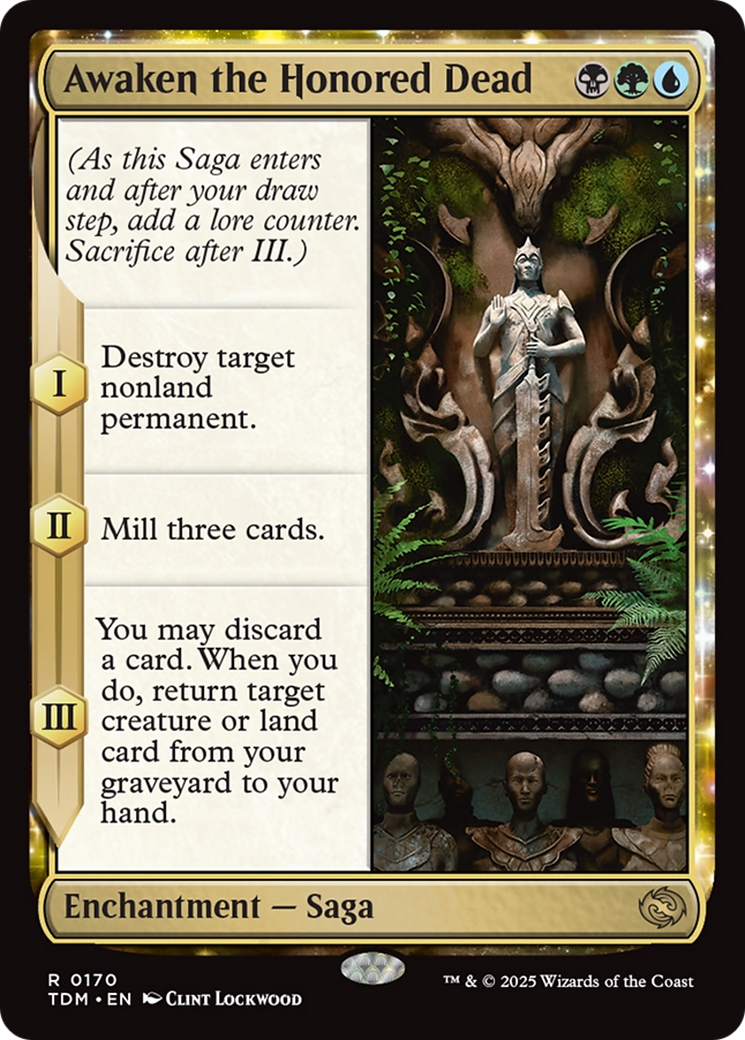 Awaken the Honored Dead (TDM-170)  Foil - Tarkir: Dragonstorm: (enchantment)