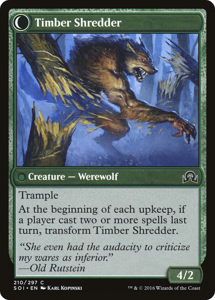 Hinterland Logger (SOI-210)  - Shadows over Innistrad: (Double Faced Transform)
