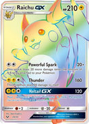 Raichu GX (Secret) 075/73  - Holofoil Shining Legends - Secret Rare